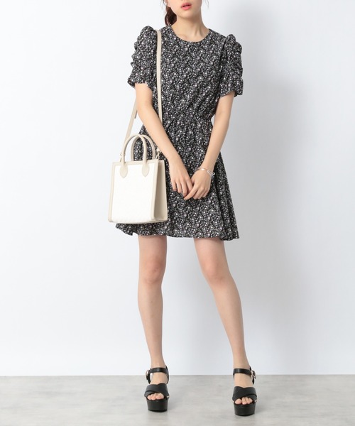 Heather(ヘザー)の「ソデシャーリングミニワンピース 944837(ワンピース・レディース・グリーン系その他/ブラック系その他/ベージュ系その他・FREE)」の14枚目の写真