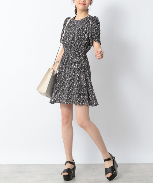 Heather(ヘザー)の「ソデシャーリングミニワンピース 944837(ワンピース・レディース・グリーン系その他/ブラック系その他/ベージュ系その他・FREE)」の6枚目の写真