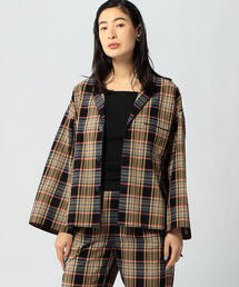 EDITION | CO CREPE CHECK マドラスパジャマシャツ(シャツ/ブラウス)