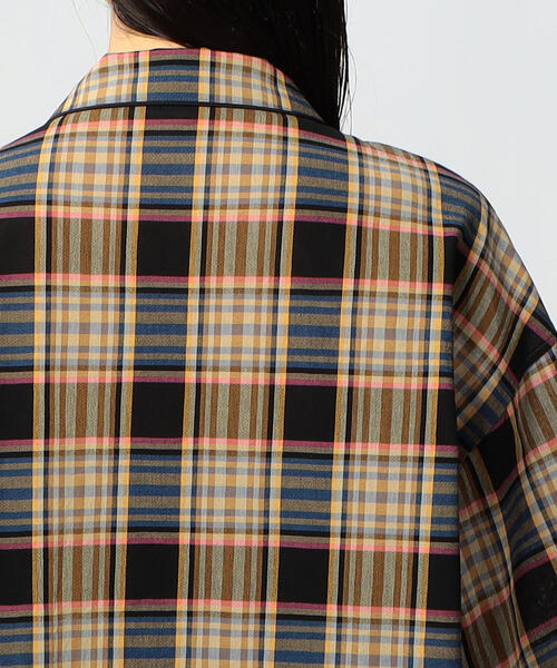 EDITION（エディション）の「CO CREPE CHECK マドラスパジャマシャツ（シャツ/ブラウス・レディース・グレー系その他2・FREE）」の7枚目の写真