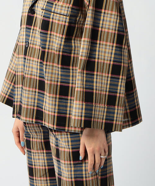 EDITION（エディション）の「CO CREPE CHECK マドラスパジャマシャツ（シャツ/ブラウス・レディース・グレー系その他2・FREE）」の11枚目の写真