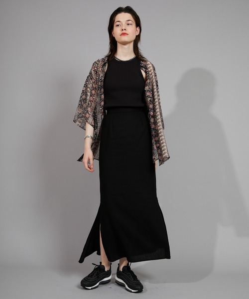 CIAOPANIC（チャオパニック）の「パット付きアメリカンスリーブタンクトップ（Tシャツ/カットソー・レディース・ブラック/ダークブラウン/グレイッシュベージュ・FREE）」の11枚目の写真