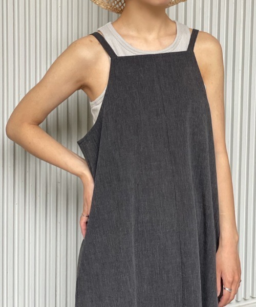 CIAOPANIC（チャオパニック）の「パット付きアメリカンスリーブタンクトップ（Tシャツ/カットソー・レディース・ブラック/ダークブラウン/グレイッシュベージュ・FREE）」の13枚目の写真