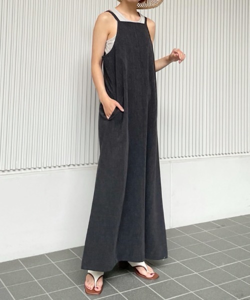 CIAOPANIC（チャオパニック）の「パット付きアメリカンスリーブタンクトップ（Tシャツ/カットソー・レディース・ブラック/ダークブラウン/グレイッシュベージュ・FREE）」の14枚目の写真