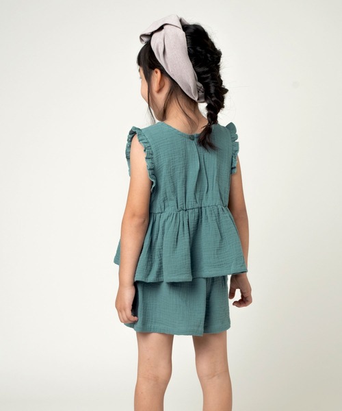 la poche biscuit（ラポシェビスキュイ）の「ダブルガーゼ２Pセットアップ（ルームウェア/パジャマ・キッズ・パープル/ブルー/ピンク・140/100/80/120/110/130/90）」の9枚目の写真