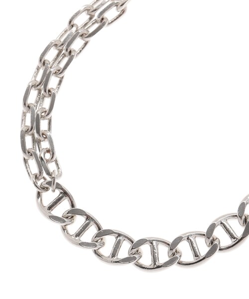 BASECONTROL（ベースコントロール）の「◆T字フック ダブルチェーンバングル（ブレスレット・メンズ・ブラック/シルバー・99）」の5枚目の写真