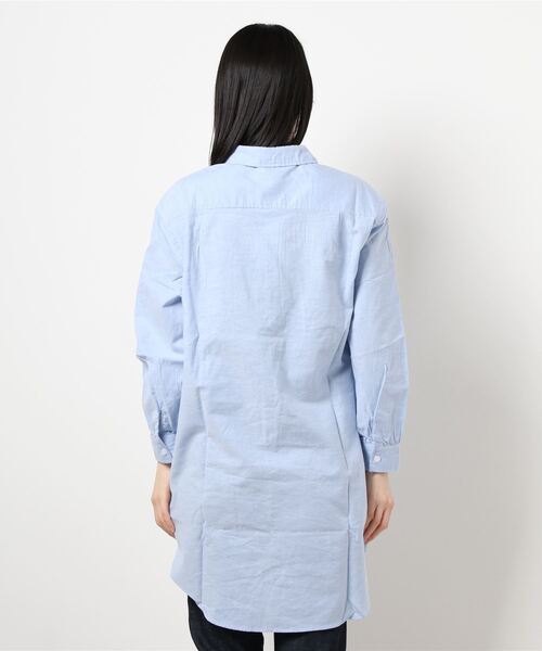 RETRO GIRL(レトロガール)の「チュニックBIGシャツワンピース(シャツワンピース・レディース・オフホワイト/ホワイト系その他/ライトブルー/ライトイエロー・FREE)」の6枚目の写真