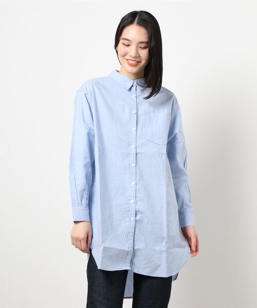 RETRO GIRL(レトロガール)の「チュニックBIGシャツワンピース(シャツワンピース・レディース・オフホワイト/ホワイト系その他/ライトブルー/ライトイエロー・FREE)」の19枚目の写真