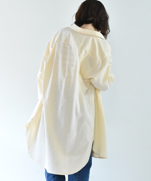 RETRO GIRL(レトロガール)の「チュニックBIGシャツワンピース(シャツワンピース・レディース・オフホワイト/ホワイト系その他/ライトブルー/ライトイエロー・FREE)」の16枚目の写真