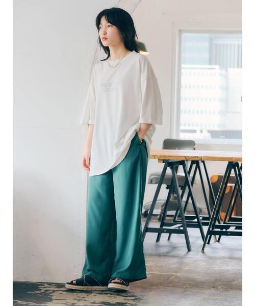 SEVENDAYS=SUNDAY（セブンデイズサンデイ）の「MOST BLISSFUL TEE　＊◇（Tシャツ/カットソー・レディース・オフホワイト/グレイッシュベージュ・S/M/L）」の12枚目の写真