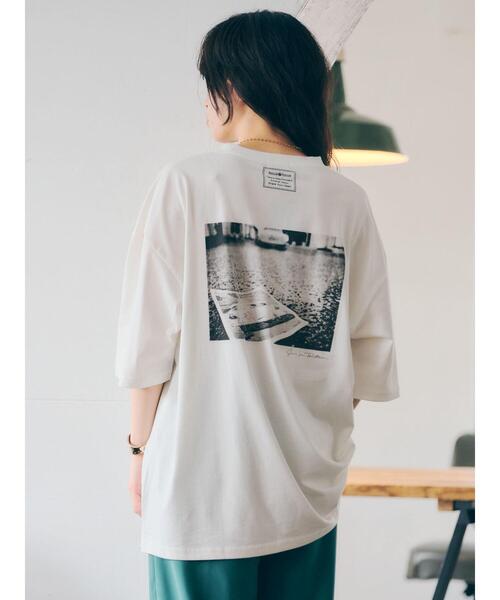 SEVENDAYS=SUNDAY（セブンデイズサンデイ）の「MOST BLISSFUL TEE　＊◇（Tシャツ/カットソー・レディース・オフホワイト/グレイッシュベージュ・S/M/L）」の14枚目の写真