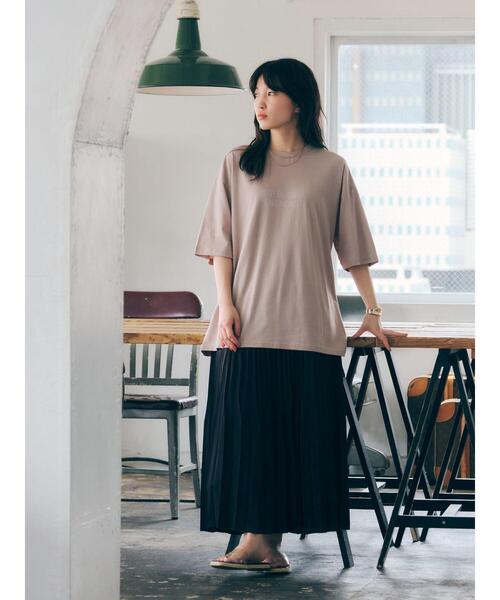 SEVENDAYS=SUNDAY（セブンデイズサンデイ）の「MOST BLISSFUL TEE　＊◇（Tシャツ/カットソー・レディース・オフホワイト/グレイッシュベージュ・S/M/L）」の17枚目の写真