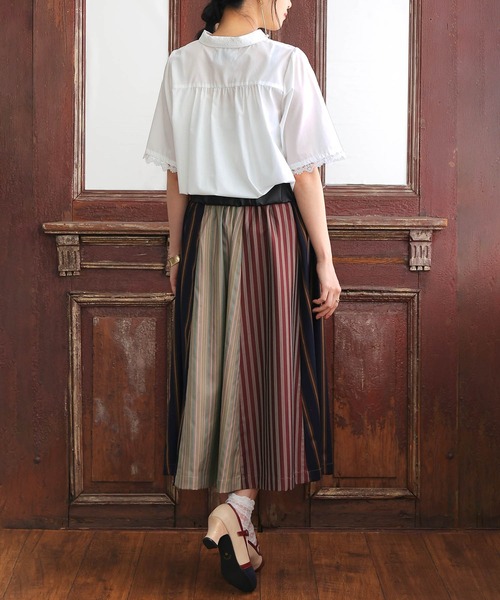 イマジネーション のファッション フラワー刺繍レースブラウス シャツ ブラウス Somari Somari Imagination ソマリ