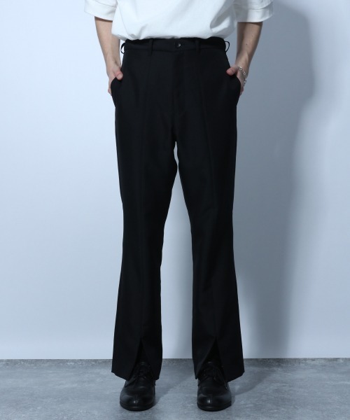 HARE(ハレ)の「フロントスリットフレアパンツ(HARE)(その他パンツ・メンズ・ブラック/チャコールグレー/ブルー系その他・SMALL/MEDIUM)」の2枚目の写真