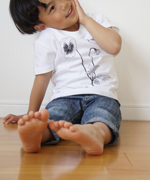 qualite(カリテ)の「【限定】0501PansyTシャツ kids(Tシャツ/カットソー・レディース・ホワイト・32/34)」の2枚目の写真