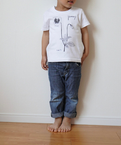 qualite(カリテ)の「【限定】0501PansyTシャツ kids(Tシャツ/カットソー・レディース・ホワイト・32/34)」の9枚目の写真