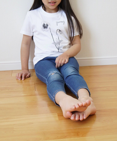 qualite(カリテ)の「【限定】0501PansyTシャツ kids(Tシャツ/カットソー・レディース・ホワイト・32/34)」の11枚目の写真