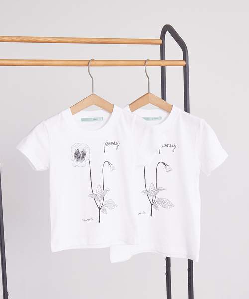 qualite(カリテ)の「【限定】0501PansyTシャツ kids(Tシャツ/カットソー・レディース・ホワイト・32/34)」の6枚目の写真