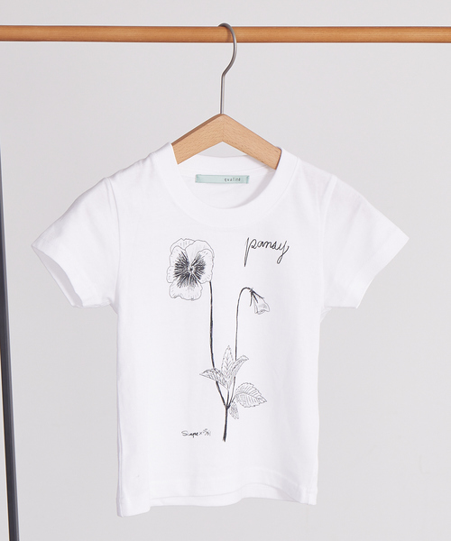 qualite(カリテ)の「【限定】0501PansyTシャツ kids(Tシャツ/カットソー・レディース・ホワイト・32/34)」の4枚目の写真