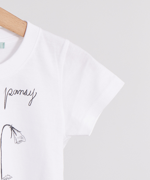 qualite(カリテ)の「【限定】0501PansyTシャツ kids(Tシャツ/カットソー・レディース・ホワイト・32/34)」の10枚目の写真