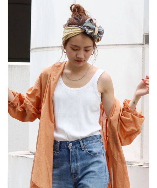 Ungrid（アングリッド）の「ランダムテレコタンクトップ（タンクトップ・レディース・ブラック/オフホワイト/カーキ・FREE）」の11枚目の写真