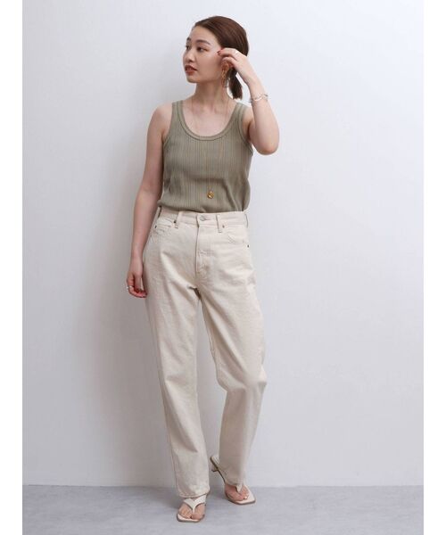 Ungrid（アングリッド）の「ランダムテレコタンクトップ（タンクトップ・レディース・ブラック/オフホワイト/カーキ・FREE）」の7枚目の写真