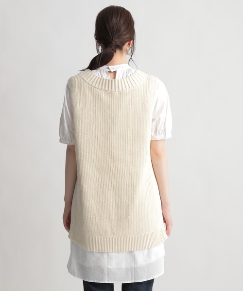 Andemiu（アンデミュウ）の「ニットベストツキシャツワンピース948819（ワンピース・レディース・アイボリー/ブラック/カーキ・FREE）」の18枚目の写真