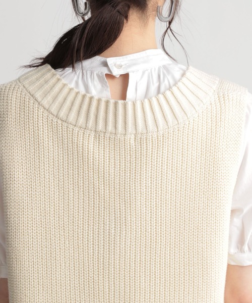 Andemiu（アンデミュウ）の「ニットベストツキシャツワンピース948819（ワンピース・レディース・アイボリー/ブラック/カーキ・FREE）」の19枚目の写真