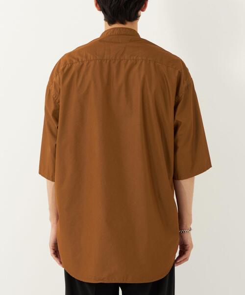 BRACTMENT（ブラクトメント）の「[ ブラクトメント ] BRACTMENT タイプライター ルーズ バンドカラー 5分袖 シャツ（シャツ/ブラウス・メンズ・ブラウン/グレー・38/36/40）」の5枚目の写真