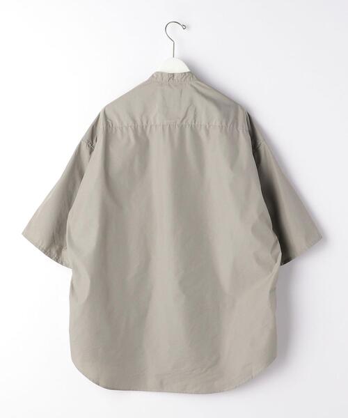 BRACTMENT（ブラクトメント）の「[ ブラクトメント ] BRACTMENT タイプライター ルーズ バンドカラー 5分袖 シャツ（シャツ/ブラウス・メンズ・ブラウン/グレー・38/36/40）」の7枚目の写真