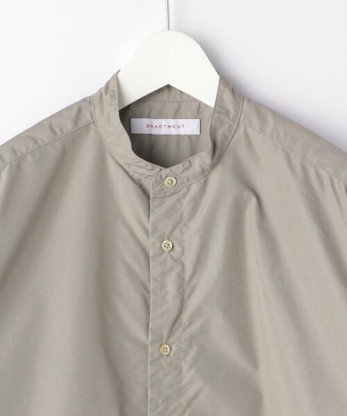 BRACTMENT（ブラクトメント）の「[ ブラクトメント ] BRACTMENT タイプライター ルーズ バンドカラー 5分袖 シャツ（シャツ/ブラウス・メンズ・ブラウン/グレー・38/36/40）」の8枚目の写真