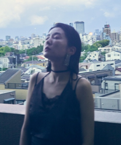 HIROSAI(ヒロサイ)の「レースレイヤードトップス(キャミソール・レディース・ブラック/ホワイト・S/M)」の6枚目の写真