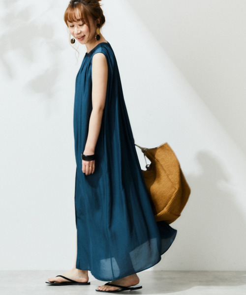 Liesse（リエス）の「3WAYシアーギャザーワンピース（ワンピース・レディース・ブルー系その他/チャコールグレー/ブラック・FREE）」の15枚目の写真