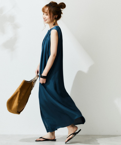 Liesse（リエス）の「3WAYシアーギャザーワンピース（ワンピース・レディース・ブルー系その他/チャコールグレー/ブラック・FREE）」の17枚目の写真