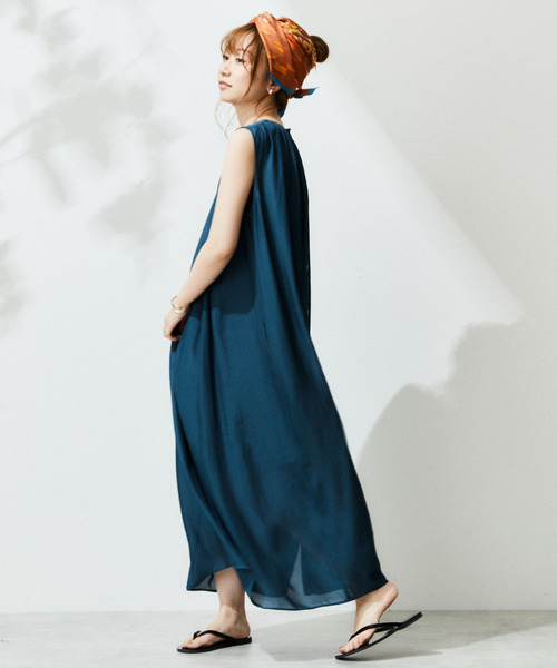 Liesse（リエス）の「3WAYシアーギャザーワンピース（ワンピース・レディース・ブルー系その他/チャコールグレー/ブラック・FREE）」の20枚目の写真