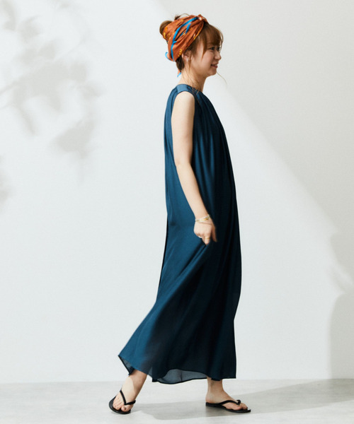 Liesse（リエス）の「3WAYシアーギャザーワンピース（ワンピース・レディース・ブルー系その他/チャコールグレー/ブラック・FREE）」の21枚目の写真