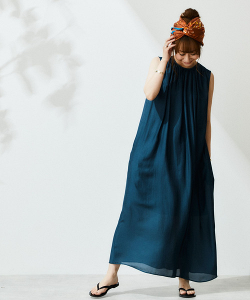 Liesse リエス のファッション 3wayシアーギャザーワンピース ワンピース