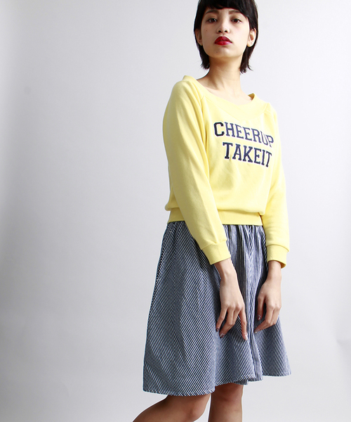 WEGO（ウィゴー）の「WEGO/ギャザーミドルスカート（スカート・レディース・ホワイト/ベージュ/サックスブルー/ライトピンク/グリーン系その他/ライトイエロー/ブルー系その他/レッド系その他・FREE）」の6枚目の写真