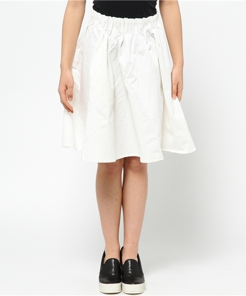 WEGO（ウィゴー）の「WEGO/ギャザーミドルスカート（スカート・レディース・ホワイト/ベージュ/サックスブルー/ライトピンク/グリーン系その他/ライトイエロー/ブルー系その他/レッド系その他・FREE）」の10枚目の写真