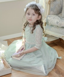 Catherine Cottage | デコルテシースルー レーススリーブドレス(ドレス)