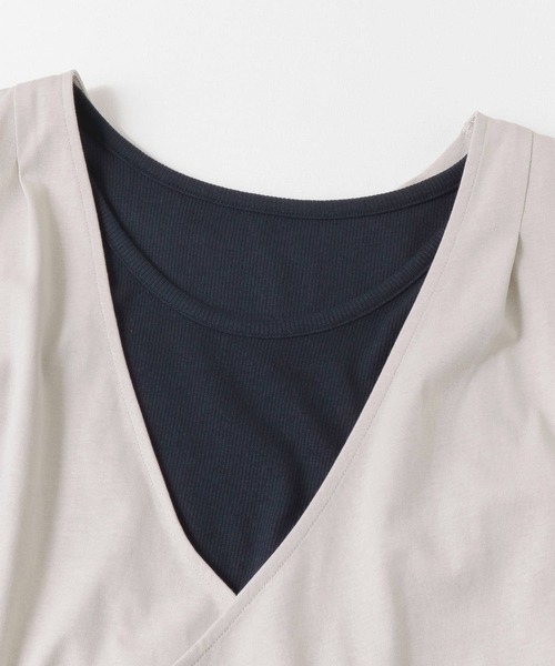 URBAN RESEARCH（アーバンリサーチ）の「バッククロスレイヤードカットソーセット（Tシャツ/カットソー・レディース・カーキ/ブルー/ライトグレー・FREE）」の22枚目の写真