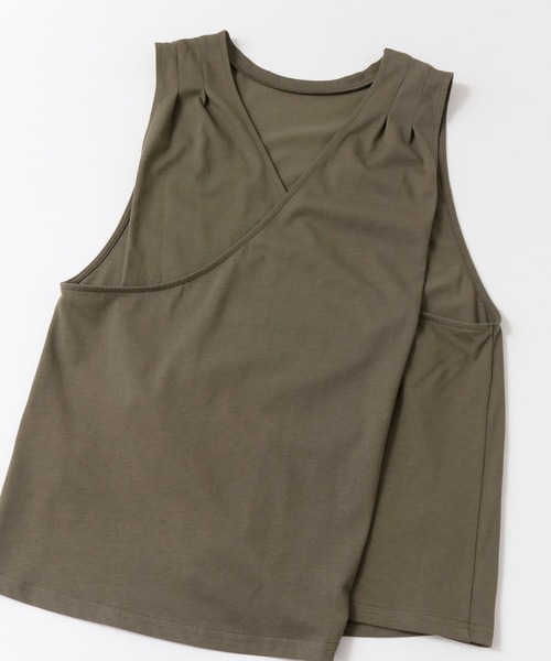 URBAN RESEARCH（アーバンリサーチ）の「バッククロスレイヤードカットソーセット（Tシャツ/カットソー・レディース・カーキ/ブルー/ライトグレー・FREE）」の16枚目の写真