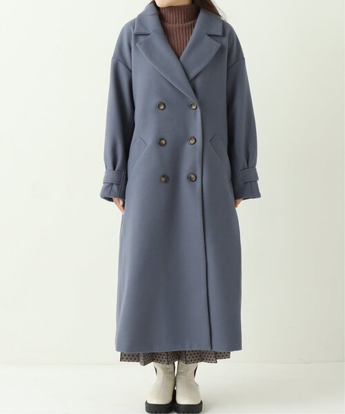 RAY CASSIN(レイカズン)の「ニットモッサウィンタートレンチコート(その他アウター・レディース・ブラック/ブルー/モカ/キナリ・FREE)」の10枚目の写真