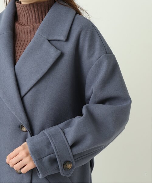 RAY CASSIN(レイカズン)の「ニットモッサウィンタートレンチコート(その他アウター・レディース・ブラック/ブルー/モカ/キナリ・FREE)」の16枚目の写真