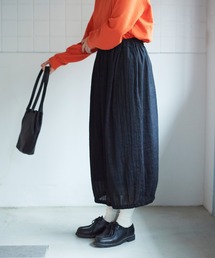 bulle de savon | リネン/コットン トリプルワッシャー バルーンスカート 《early autumn》(スカート)