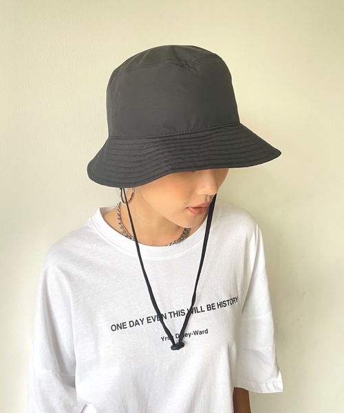 SHAGGIE（シャギー）の「ナイロンアドベンチャーバケットハット（ハット・レディース・ブラック・FREE）」の3枚目の写真