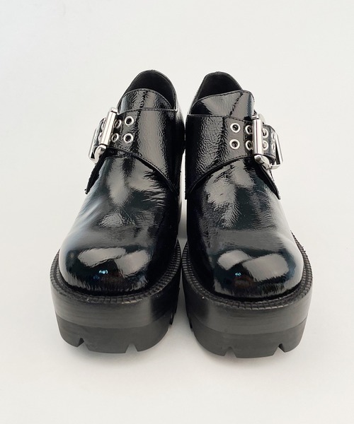 Jeffrey Campbell(ジェフリーキャンベル)の「キャタピラーソールモンクベルトシューズ(ドレスシューズ・レディース・ブラック・38/39/36/37/35)」の3枚目の写真