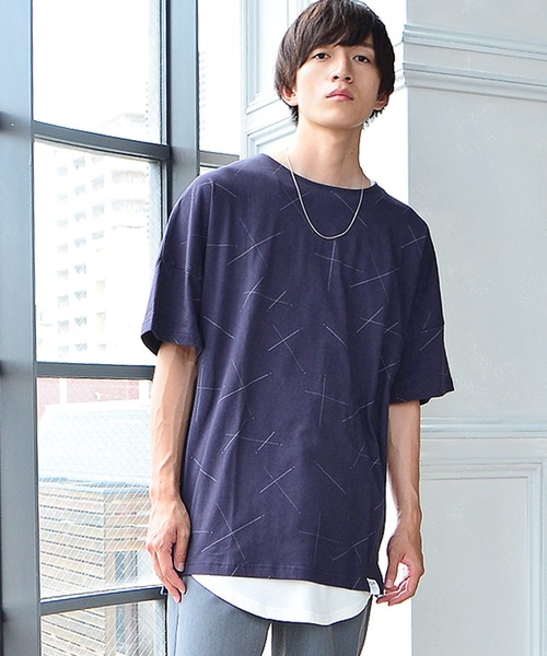 MinoriTY（マイノリティ）の「【MinoriTY】スターダストビッグTシャツ デザインTシャツ メンズ 秋服 夏服（Tシャツ/カットソー・メンズ・ホワイト/ネイビー/チャコール・FREE）」の3枚目の写真