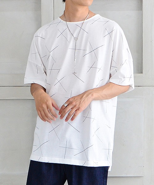 MinoriTY（マイノリティ）の「【MinoriTY】スターダストビッグTシャツ デザインTシャツ メンズ 秋服 夏服（Tシャツ/カットソー・メンズ・ホワイト/ネイビー/チャコール・FREE）」の19枚目の写真