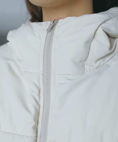 CORNERS(コーナーズ)の「ショート丈ファイバーダウンブルゾン(ダウンジャケット/コート・レディース・ベージュ/ブラック/カーキ/アイボリー/モカ/グリーン・M/L)」の21枚目の写真